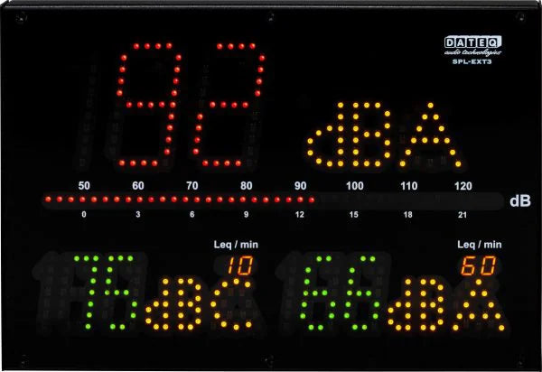 DATEQ SPL-EXT3 Dateq SPL-EXT3 - SPL extention display; , Multicolour, A,F,C-characteristics, 2x adjustable Leq acc. For use with SPL-5TS MK2, SPL6 or SPL-D3