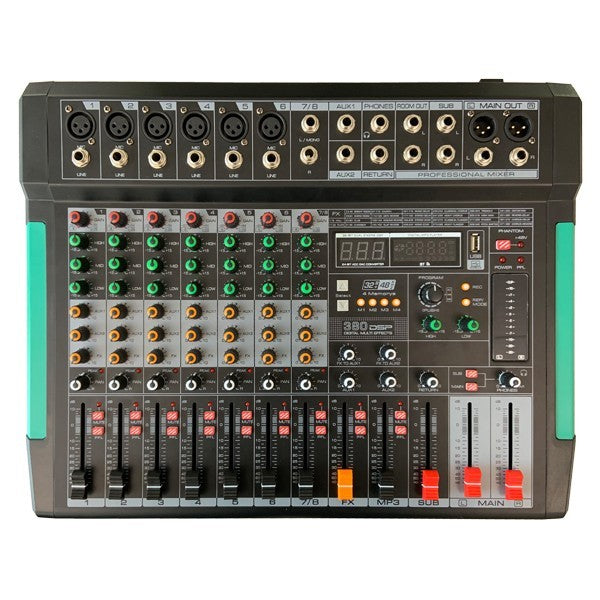 ZZIPP ZZMX8RBT Professional 8 Channel Mixer with DSP and Bluetooth