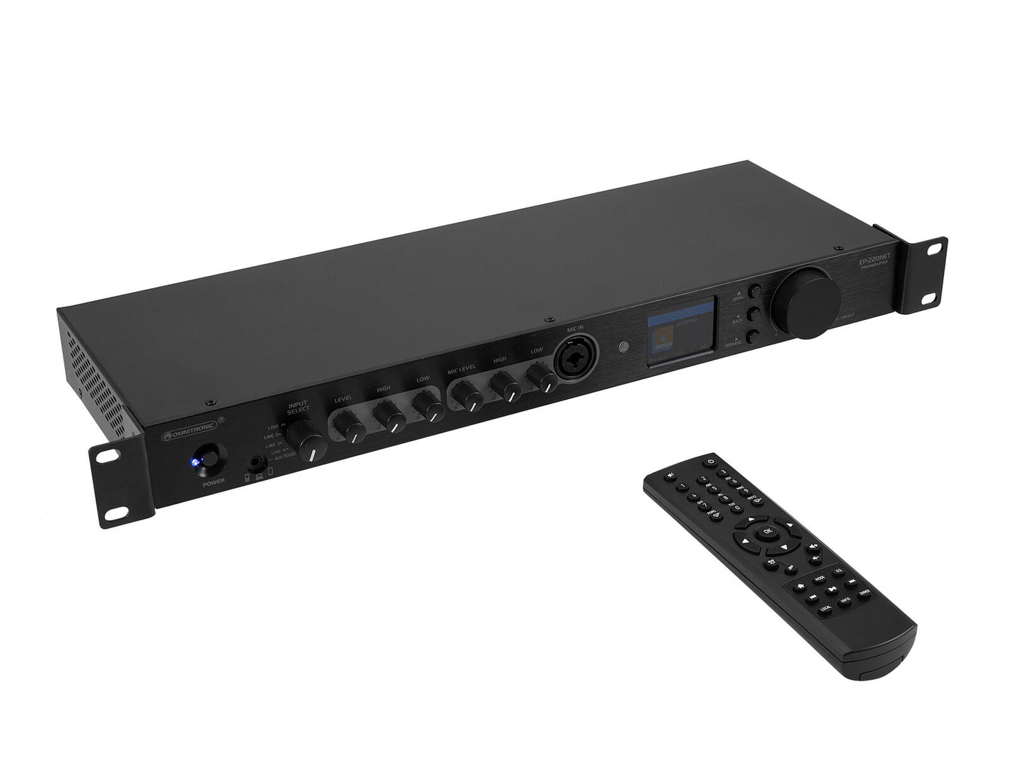 OMNITRONIC EP-220NET Preamplifier with Internet Radio, DAB+ and Bluetooth