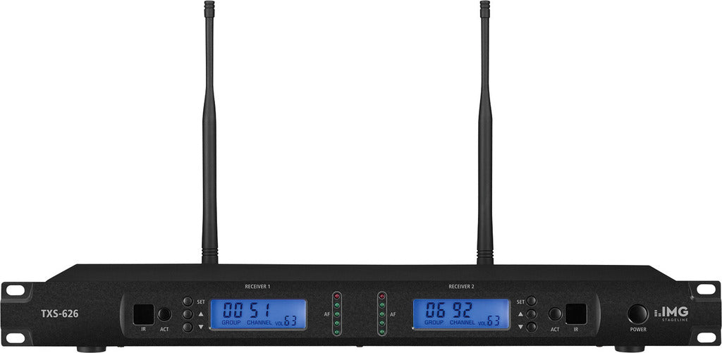 IMG STAGELINE TXS-626 UHF Twin Wireless Microphone Receiver