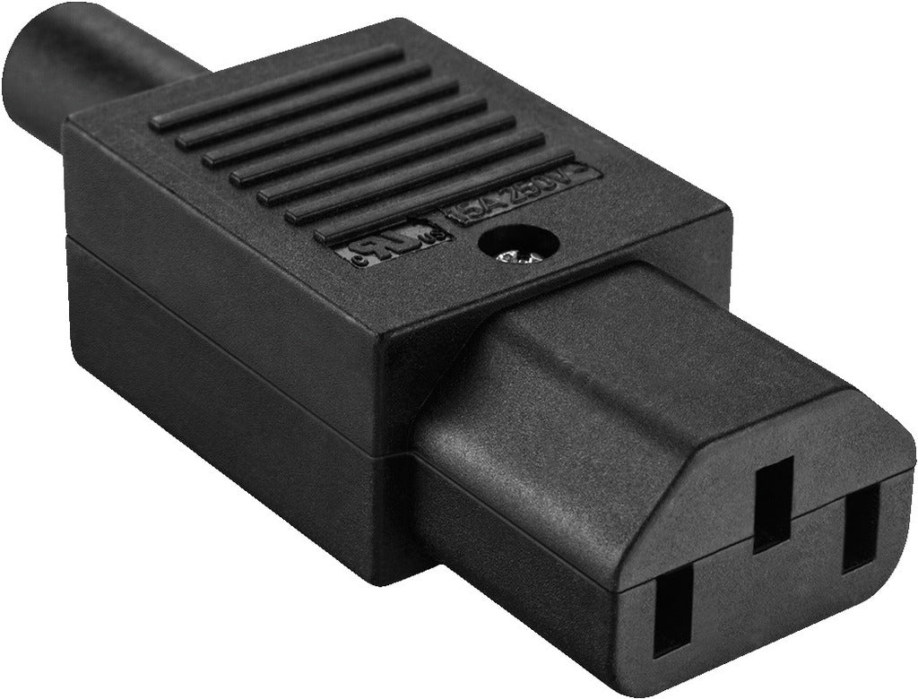 MONACOR EMO-40-V2 3-pole IEC inline jack With earthing contact Max. rating: ˜ 250 V/10 A