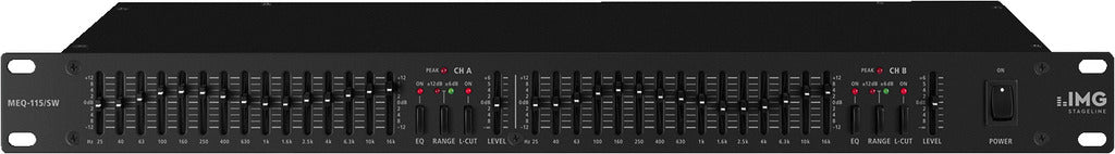 IMG STAGELINE MEQ-115/SW Two channel Graphic Equalizer
