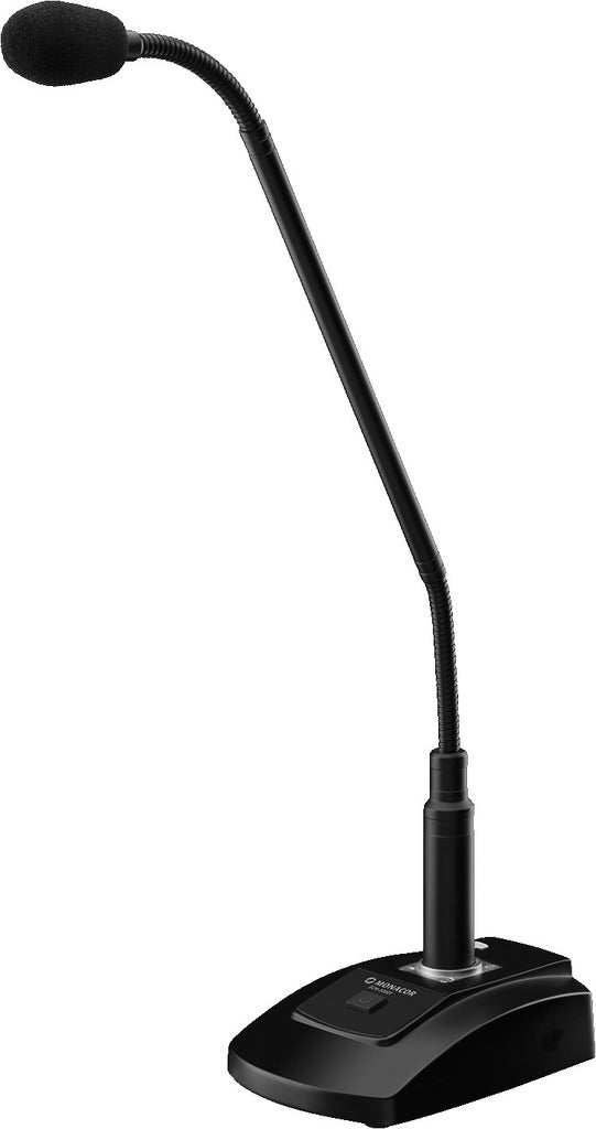MONACOR ECM-300DT PA desktop microphone (push-to-talk) with integrated DanteĀ® module