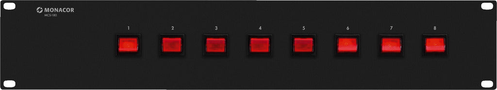 MONACOR MCS-180 Rack-mount power strip, with 8 earthed sockets