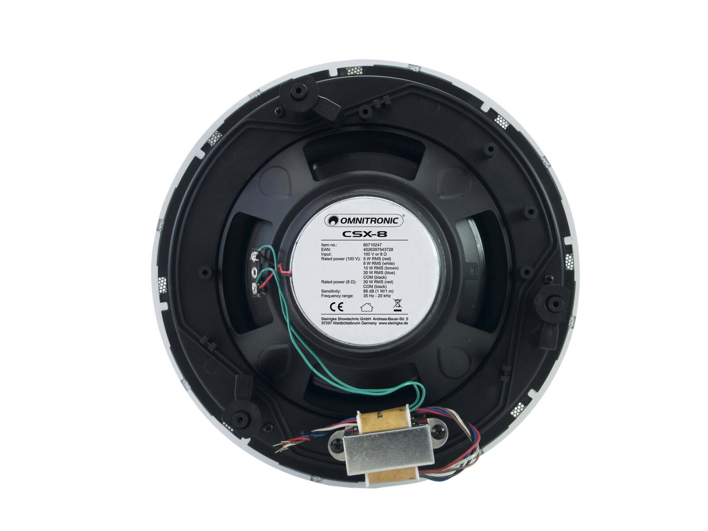 OMNITRONIC CSX-8 2-way coaxial speaker (245 mm) 30W 100V