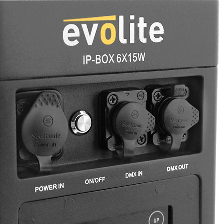 EVOLITE IPBOX6X15W Set of 6 Battery Powered IP65 Waterproof LED Spotlights