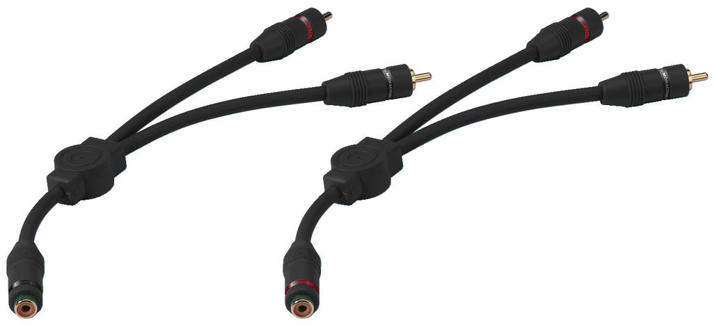 MONACOR CBA-25/SW RCA Y-Adaptor Cable 25cm 2 x RCA to 1 x RCA