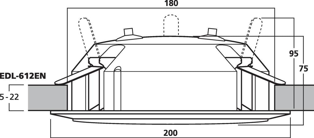 MONACOR EDL-612EN PA ceiling speaker, with EN 54-24 certification