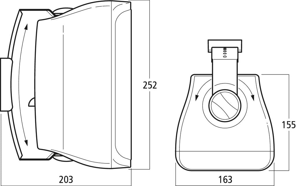 MONACOR WALL-05T/SW Pair of 2-way PA speaker systems