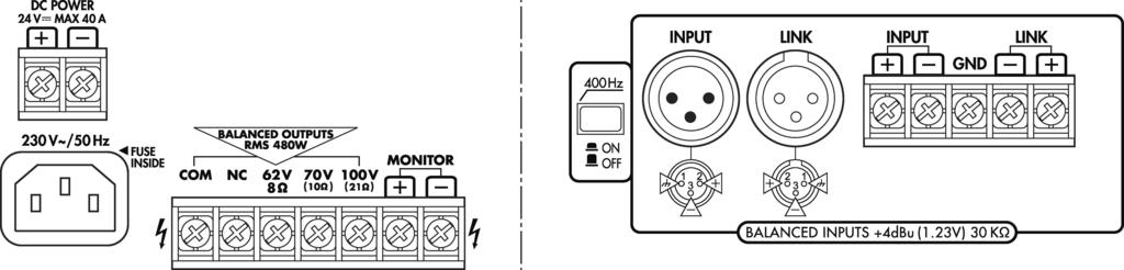 MONACOR PA-1480 480w Mono PA power amplifier