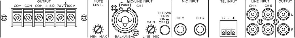 MONACOR PA-324 240w Mono PA mixing amplifier
