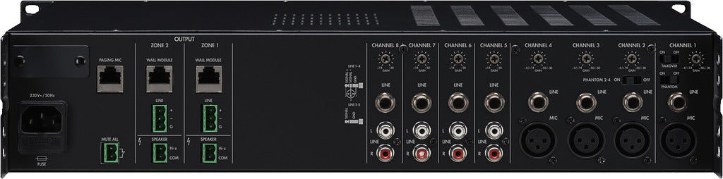 MONACOR PA-M224 2-zone PA matrix mixing amplifier