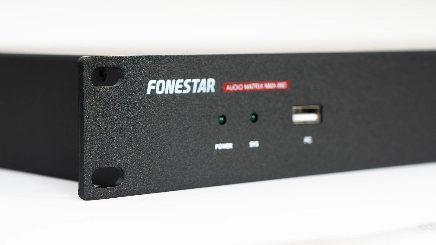 FONESTAR NMX-1616D 16x16 analogue and 16x16 DANTE audio matrix with DSP & 8 GPIOs