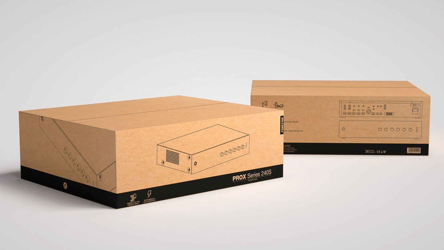 FONESTAR PROX-240S 240W PA single zone amplifier 100V and 4Ω outputs