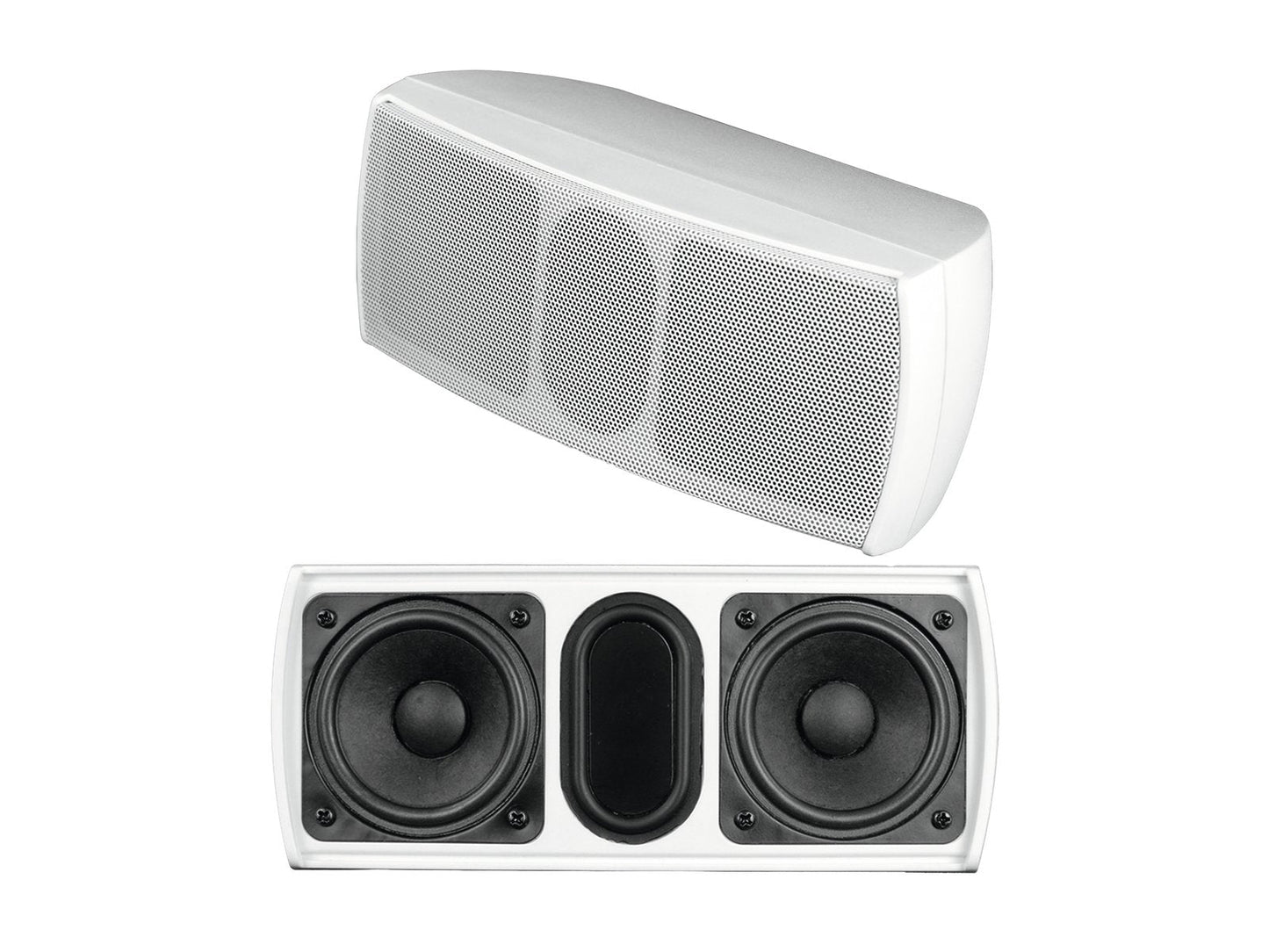 OMNITRONIC OD-22W 2 speakers with mount, 2.5" full-range speakers and 15 W RMS