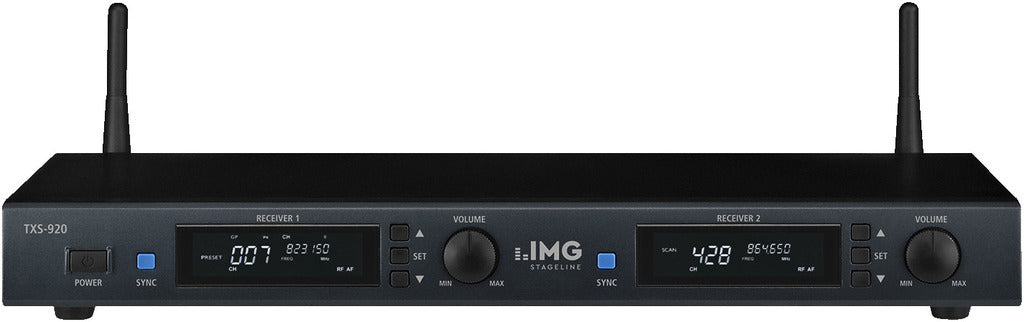 IMG STAGELINE TXS-920 UHF Twin Wireless Microphone Receiver