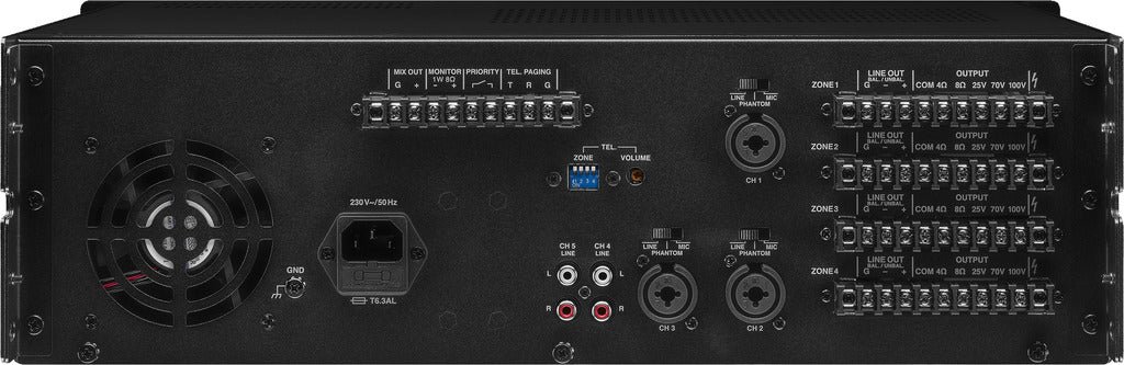 MONACOR PA-12040 4-Zone PA Matrix Amplifier