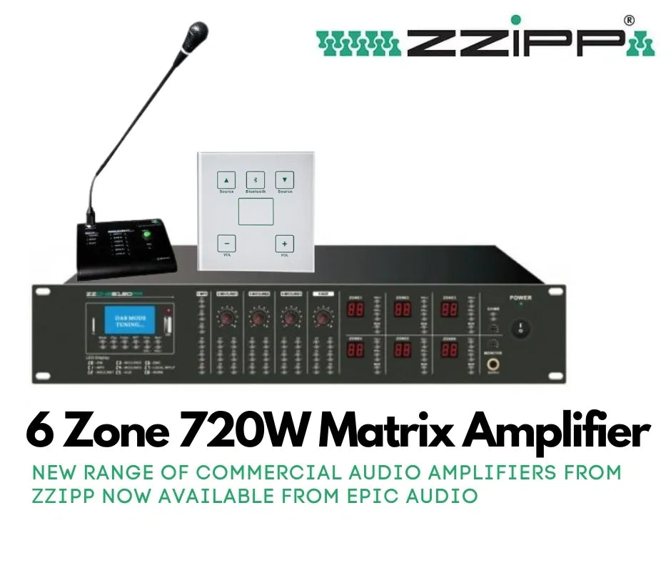 Range of new Commercial Audio Amplifiers from ZZiPP