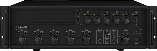 MONACOR PA-1120 120w 5-zone mono PA mixing amplifier