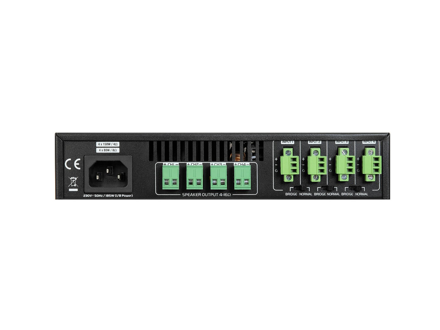 OMNITRONIC DJP-604 4 x 150w 4-Channel Class D Amplifier