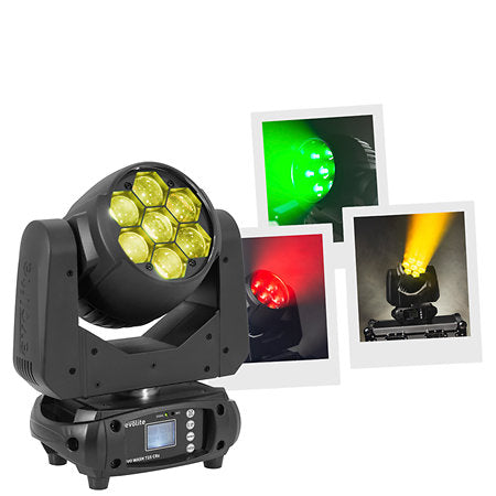 EVOLITE EVOWASH725-CRZ 7 x 25W RGBW LED Moving Head Wash