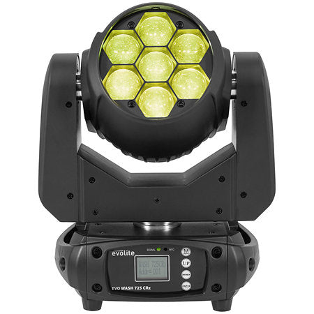EVOLITE EVOWASH725-CRZ 7 x 25W RGBW LED Moving Head Wash - Epic Audio Ltd
