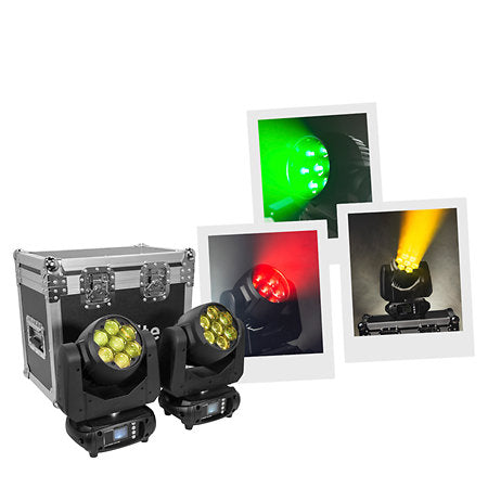 EVOLITE EVOWASH725-CRZSET 2-Pack Wash Moving Head delivered in a flight case