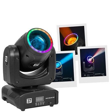 BOOMTONE DJ MAXIBEAM100 Compact 100W LED Moving Head with ultra-tight 2° beam