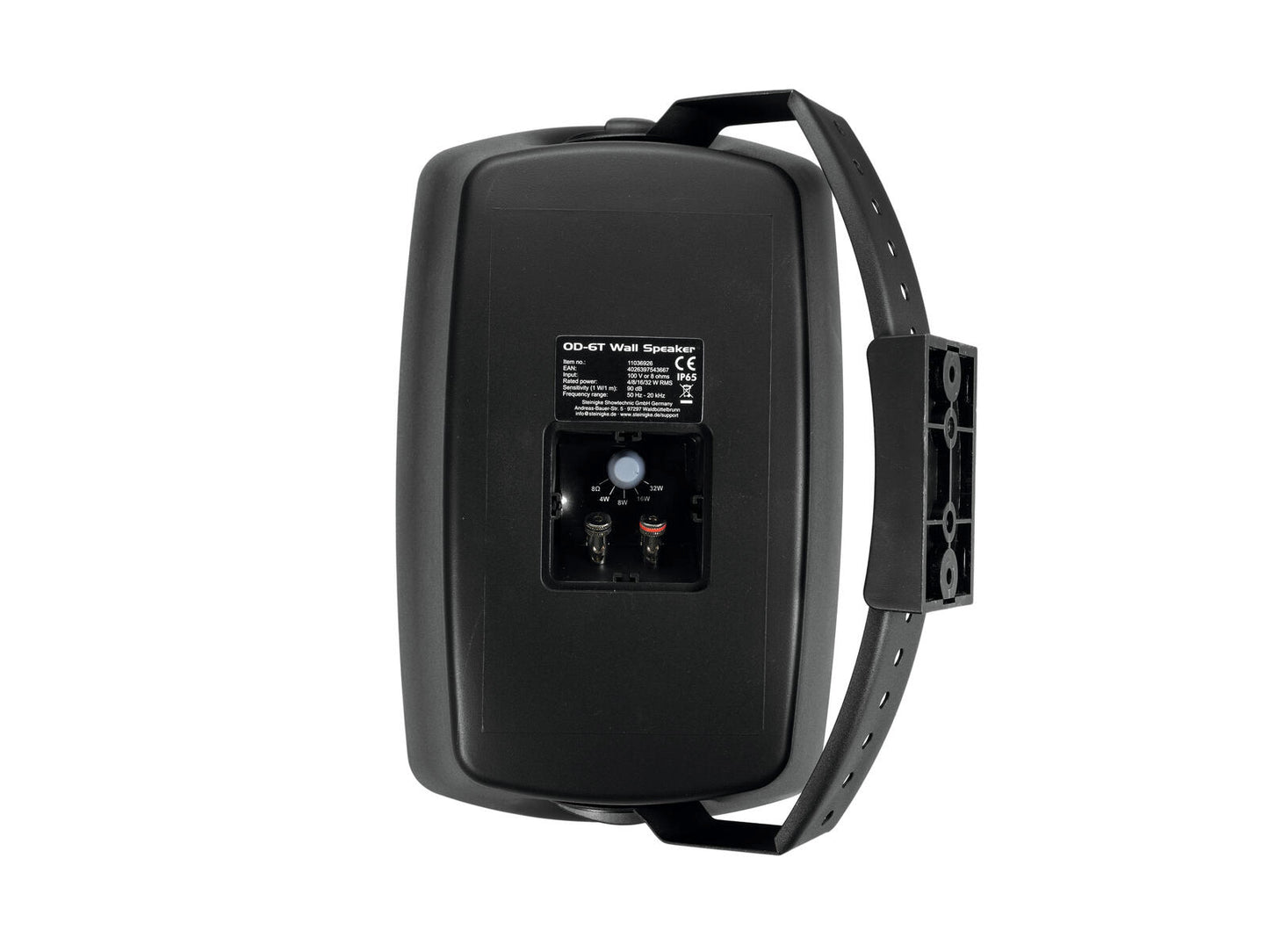 OMNITRONIC OD-6TB Weatherproof wall speaker pair (IP65) with 6.5" woofers 100V and 8Ω 32W