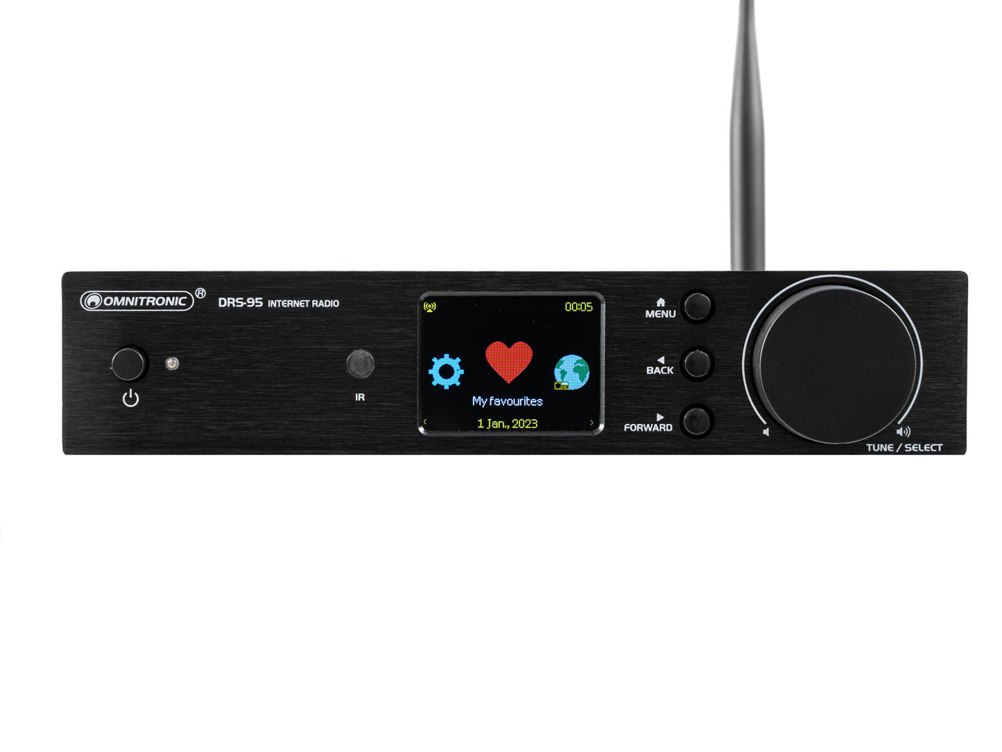 OMNITRONIC DRS-95 Internet Radio with DAB+ and Bluetooth OMNITRONIC