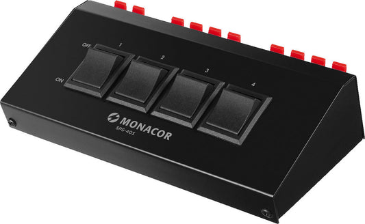 MONACOR SPS-40S Speaker Switch Box Up to 4 pairs 4-8Ohm Max 200W