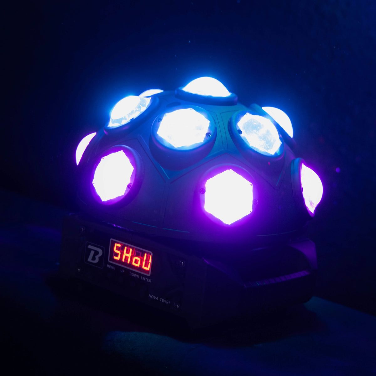 BOOMTONE DJ NOVATWIST Rotating LED beam effect, 13 RGBW beams - Epic Audio Ltd
