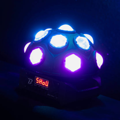 BOOMTONE DJ NOVATWIST Rotating LED beam effect, 13 RGBW beams - Epic Audio Ltd