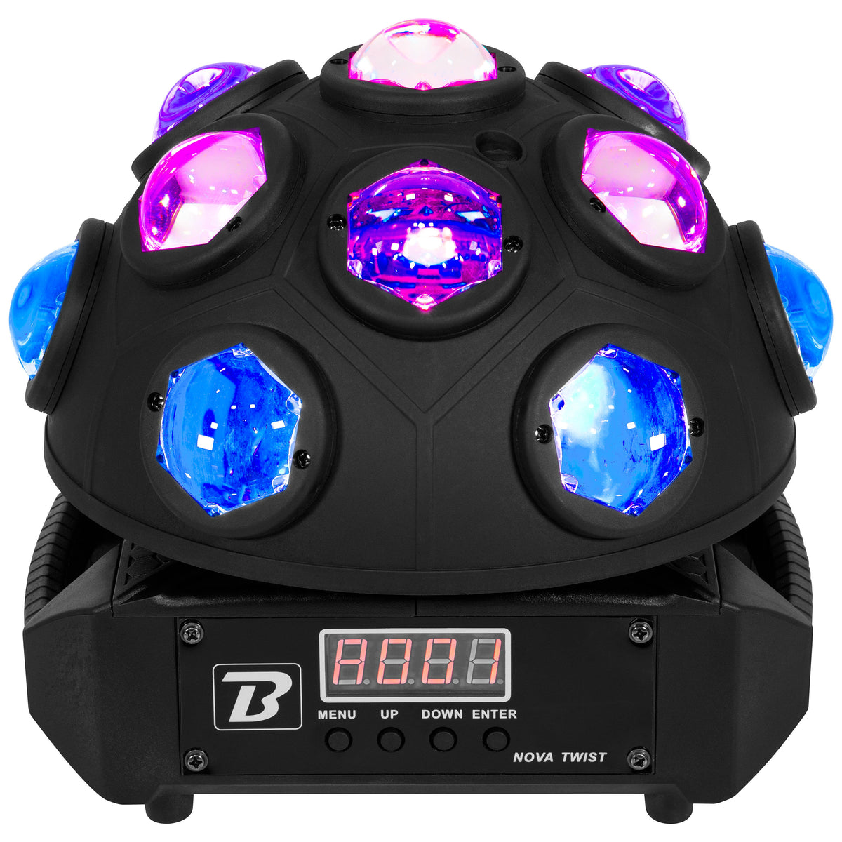 BOOMTONE DJ NOVATWIST Rotating LED beam effect, 13 RGBW beams - Epic Audio Ltd