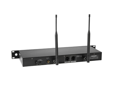 OMNITRONIC UHF-602 2-channel Wireless Mic System 823-832/863-865 MHz