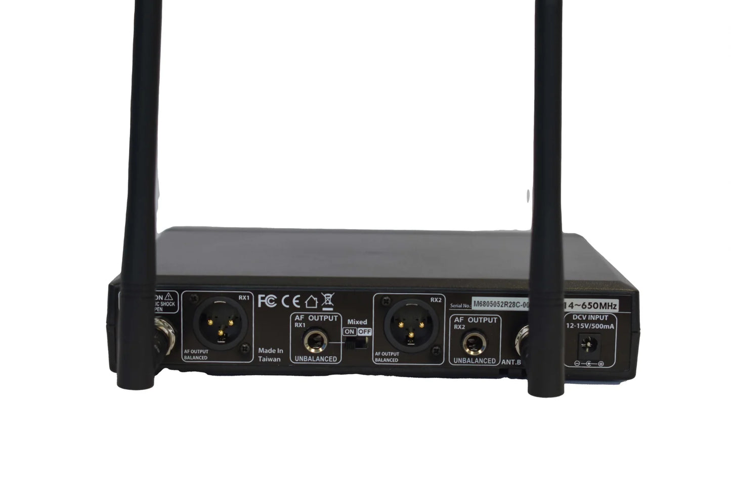 DATEQ DA-802R/6 Dateq DA-802R/6 - 800 Series diversity UHF PLL double receiver 614-650MHz, Remoset Ultrasonic