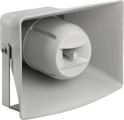 MONACOR IT-400DTM Weatherproof active horn speaker (music horn), Integrated Dante® module.