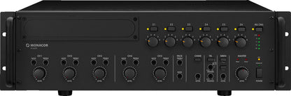 MONACOR PA-6600 600w 6-zone mono PA mixing amplifier