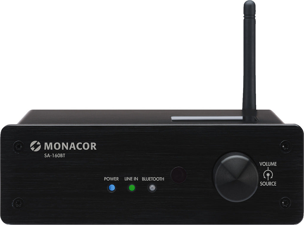 MONACOR SA-160BT Mini Stereo Amplifier with Bluetooth Receiver 60W