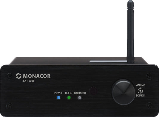 MONACOR SA-160BT Mini Stereo Amplifier with Bluetooth Receiver 60W