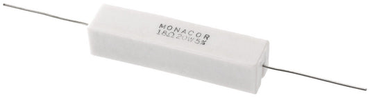 MONACOR LSR-180/20 High-power cement resistor, 18 ?, 20 W