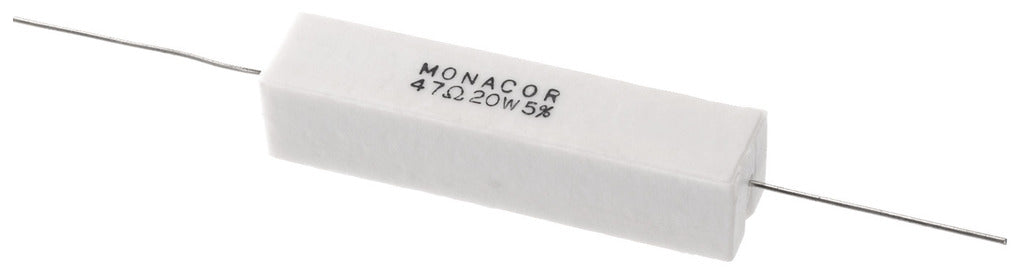MONACOR LSR-470/20 High-power cement resistor, 47 ?, 20 W