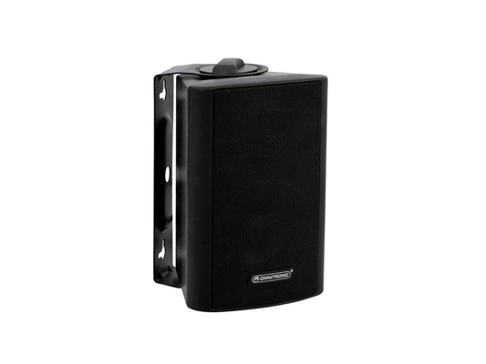 OMNITRONIC WPS-4S 2-way speaker with mount 20W 100V with high-quality components for hifi sound Black