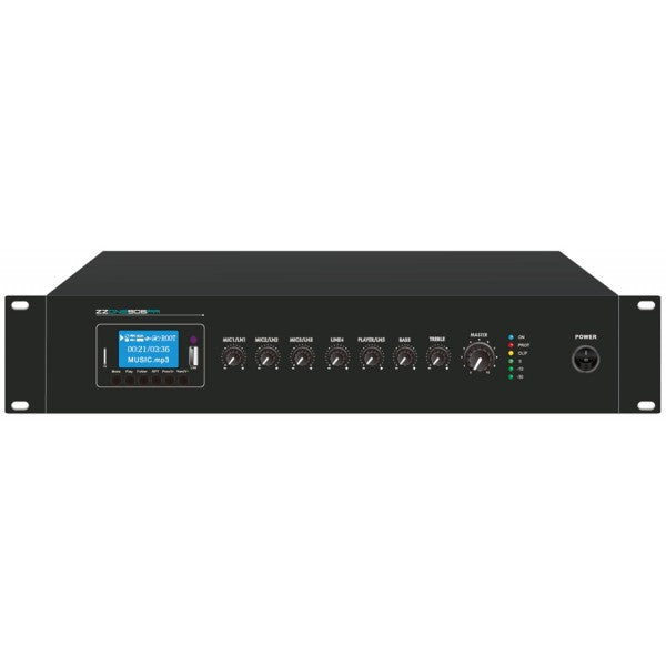 ZZONE ZZONE906PA Professional 60W Amplifier/mixer with integrated medi ...