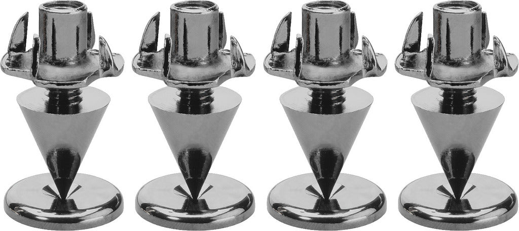 MONACOR SPS-10/SC Cabinet Spikes Black chrome plated 4pcs