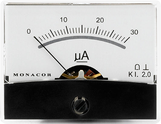 MONACOR PM-2/30UA Moving Coil Panel Meter Range 0.03mA
