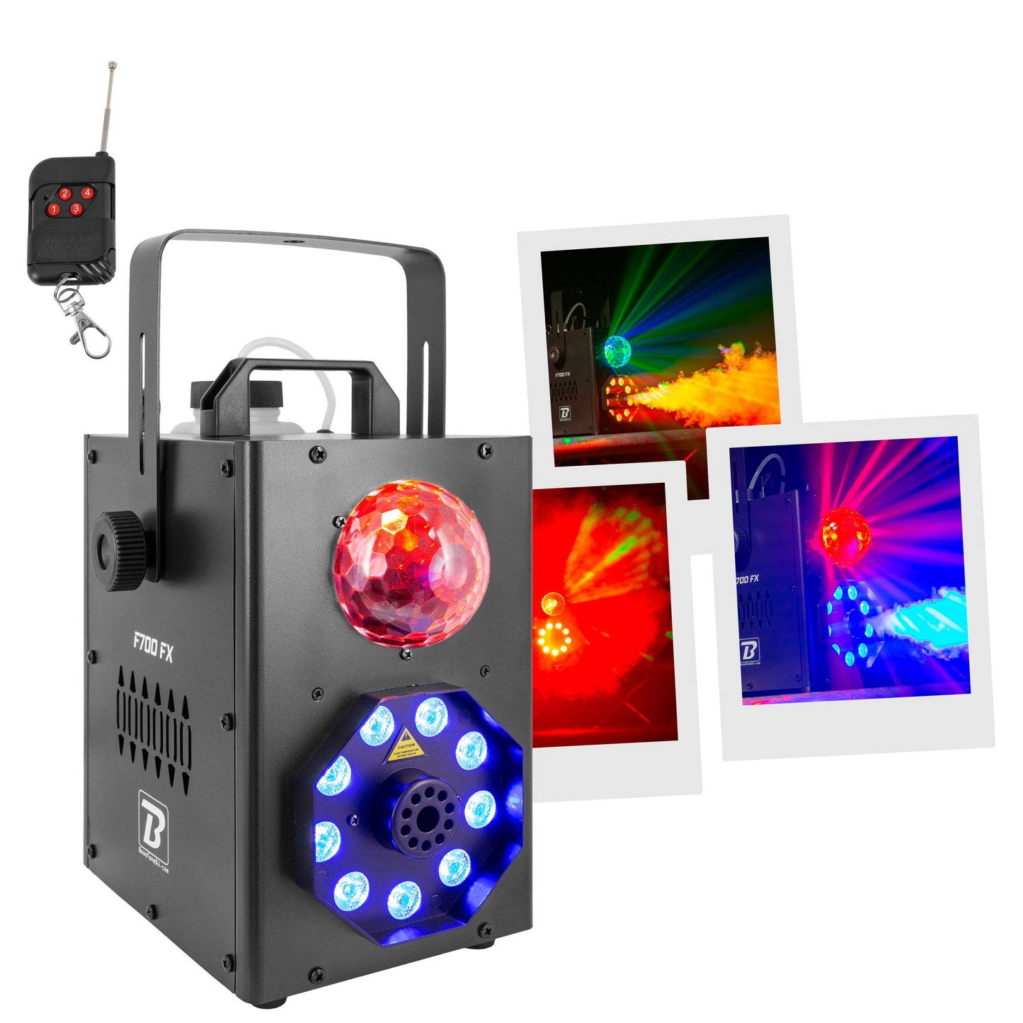 BOOMTONE DJ F700FX Fog machine with light effect