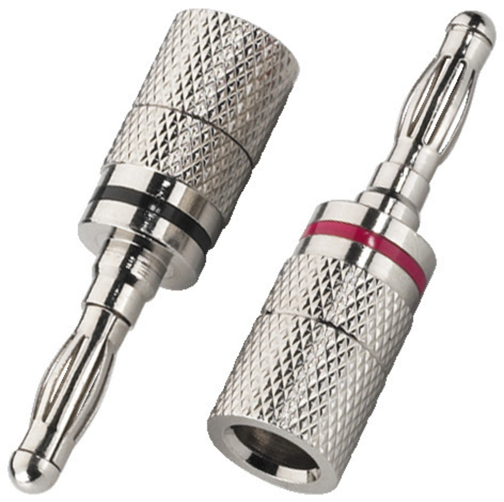 MONACOR BP-104 Pair of Banana Plugs 4mm Nickel-plated