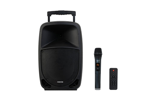 FONESTAR MALIBU-310 10” Portable PA with 1 x UHF Hand Mic. Premium Features inc TWS + Voice Canceller