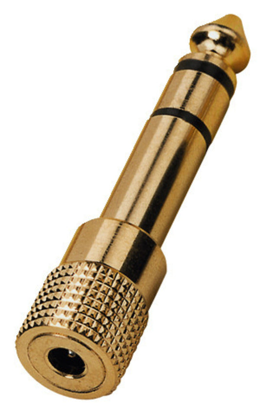 MONACOR HA-37G Stereo Adaptor Jack 6.3mm to 3.5mm Gold plated